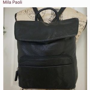 Mila Paoli leather backpack